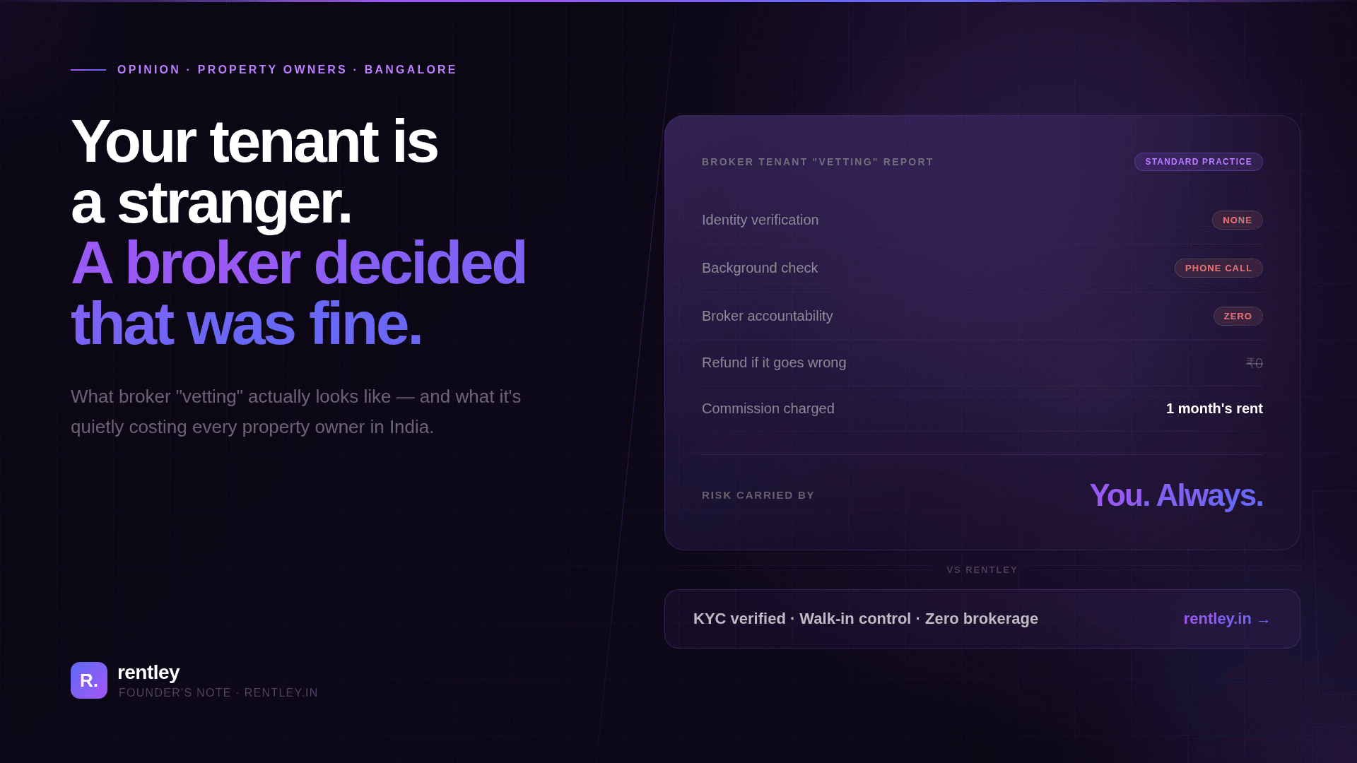 Your Tenant Is a Stranger. A Broker Decided That Was Fine.